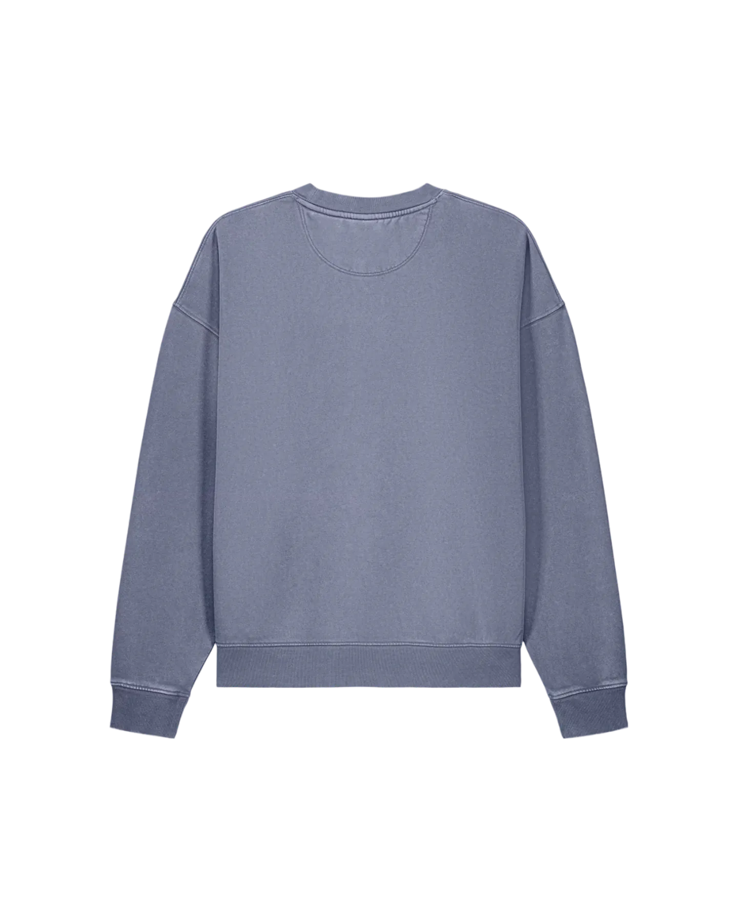 HIH Embroidered Vintage Crewneck Sweatshirt in G. Dyed Blue Grey, back