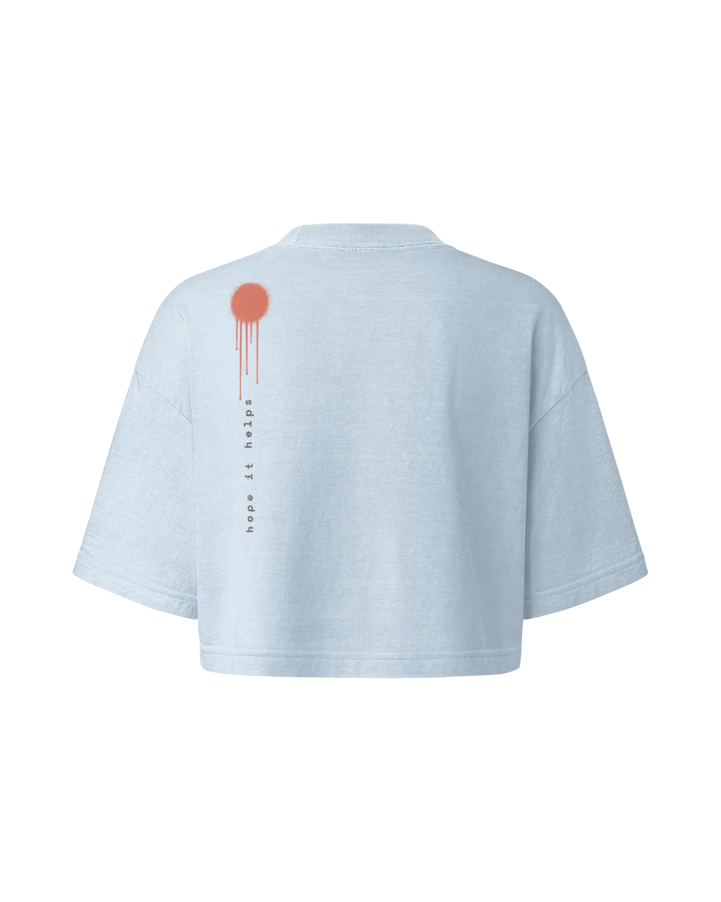 Women's Batwing Crop in Light Washed Denim, back